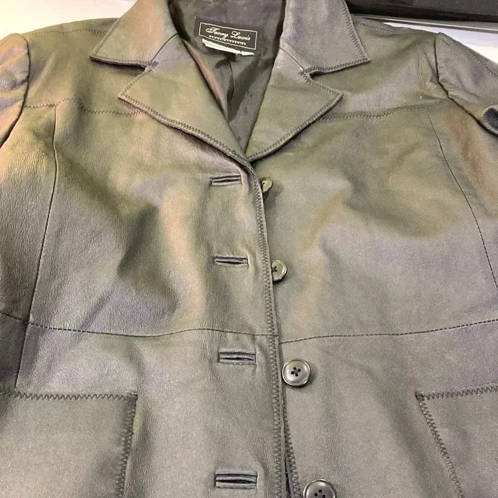 Terry Lewis classic luxuries Leather Jacket L Black Size L - Image 15