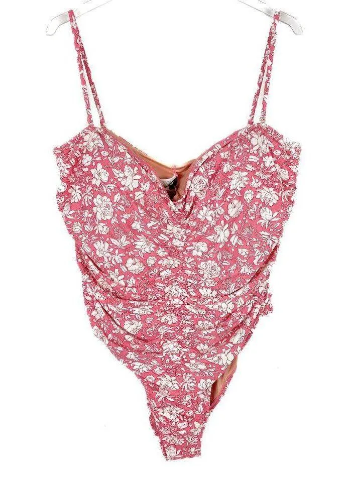 NWT J. Crew Ruched Sweetheart One-Piece Swimsuit in Tossed Floral Plus Size 22 - Image 2