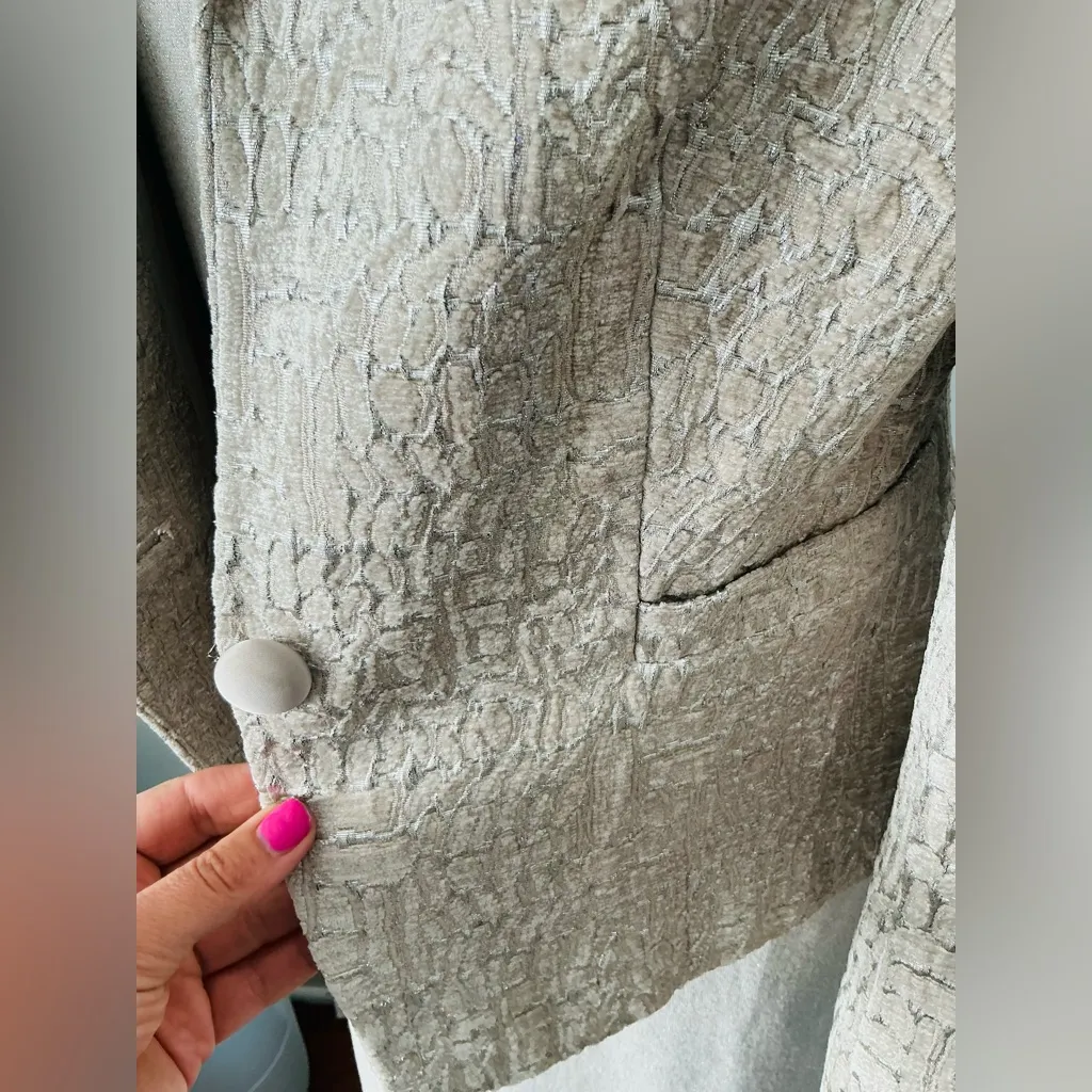 ELEGANT DRESSY MARIA COCA blazer🌷🌷 Silver Size L - Image 8