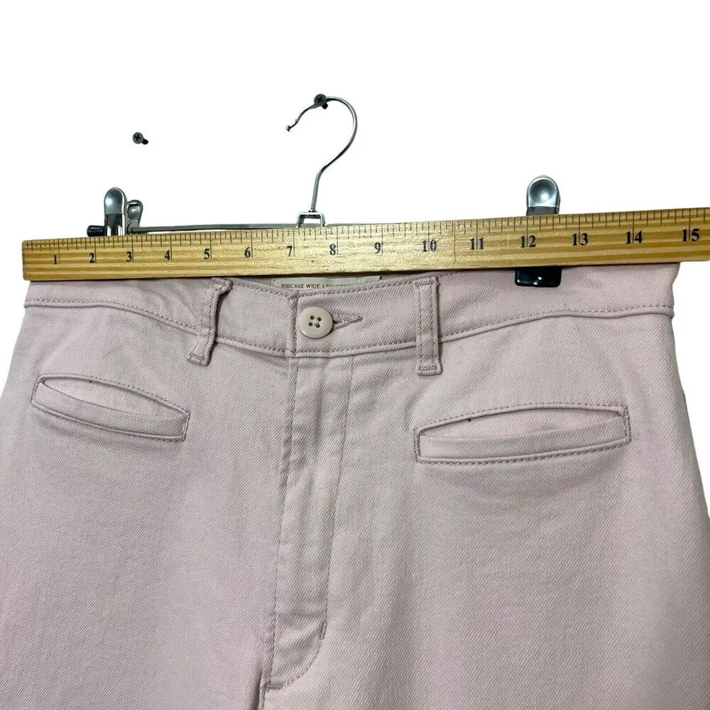 Levi’s Ribcage Cropped Wide Leg Pants Pink Denim Women’s Size 29 High Rise - Image 11