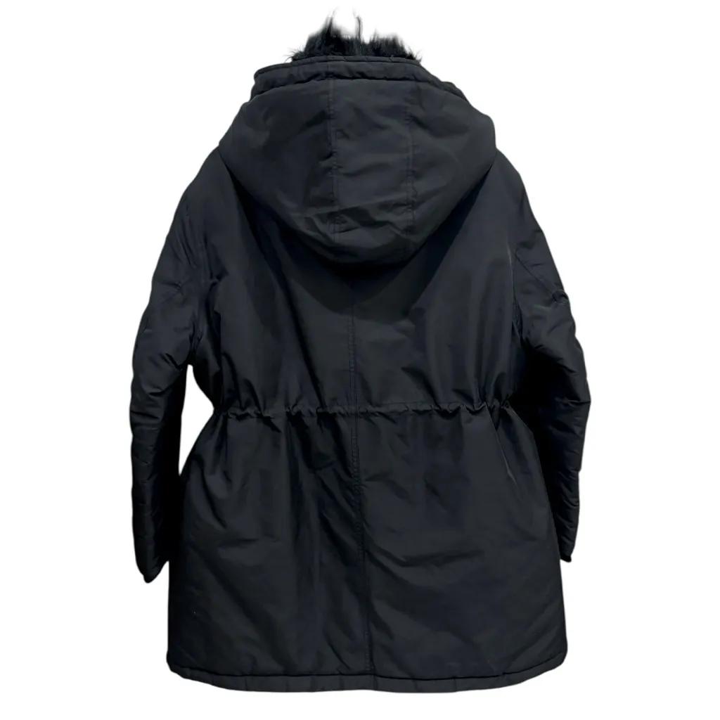 NWT The Kooples Memory Sweet Black Hooded Faux Fur Parka Women’s Size Small - Image 9