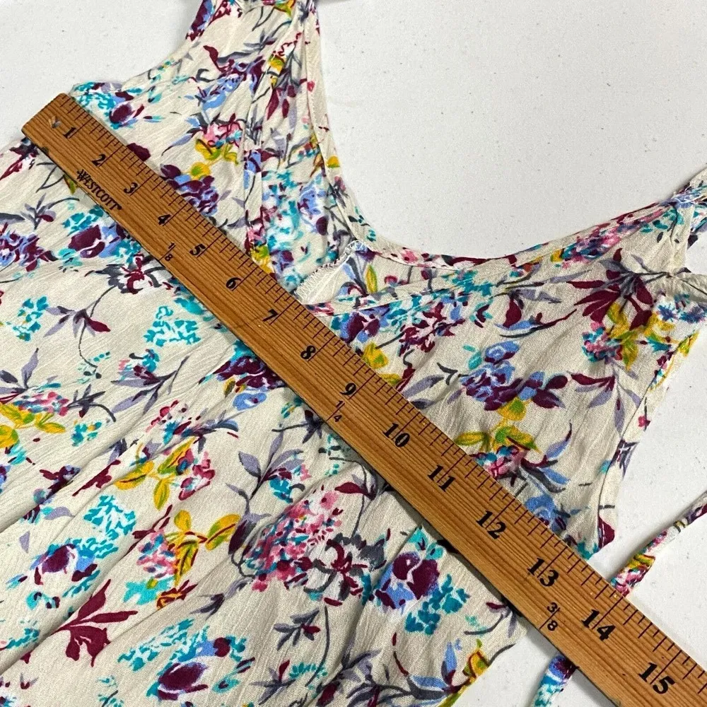 Bishop + Young women's midi dress floral multi color size xs Asymmetric Hem - Image 6