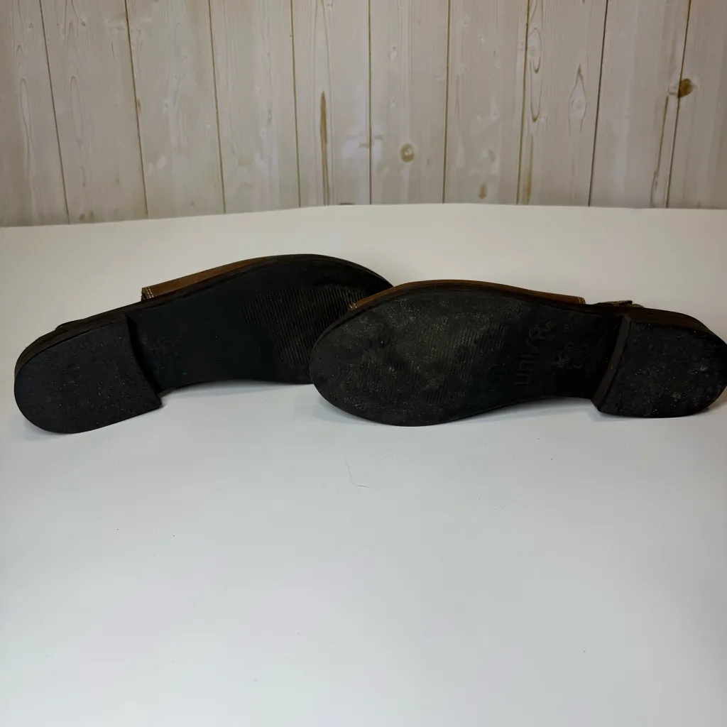 Unisa Brown Leather Open Toe Sandals - Image 3