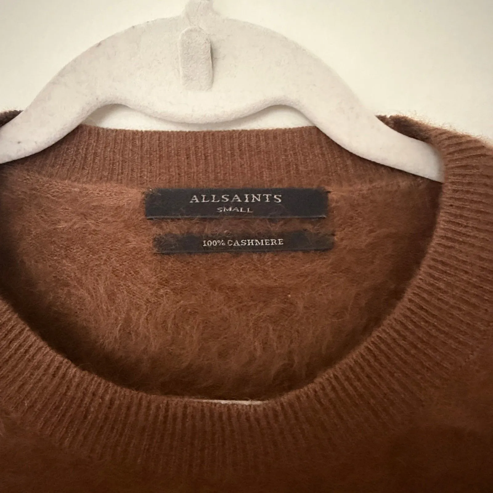 NWOT AllSaints Rebel Cashmere Crewneck Sweater Minimalist Soft Luxe Staple Sz S - Image 4