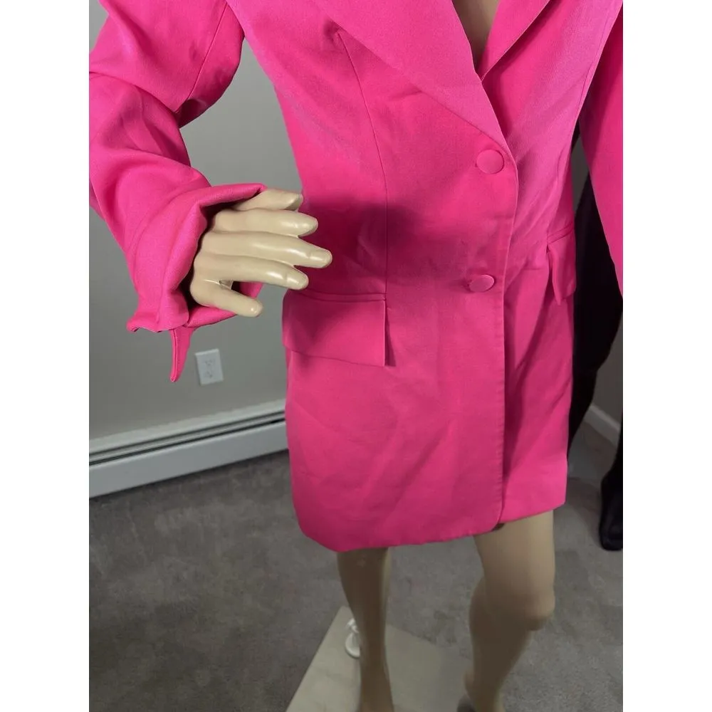 Ellae Lisque Hot Pink Center of Attention Blazer Size S Date Night‎ Party - Image 7