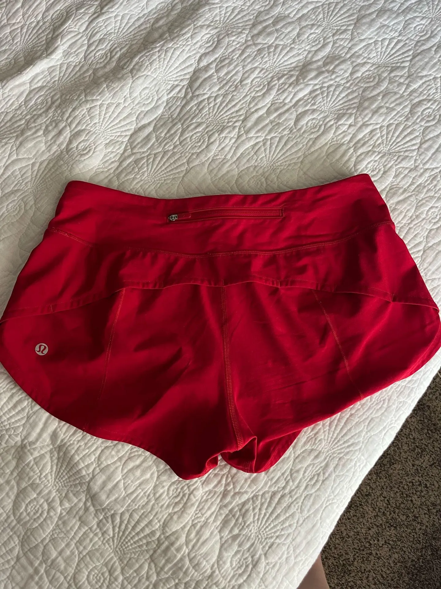 Lululemon Dark Red Low-Rise Speed Up Lined Shorts 2.5" - Image 3