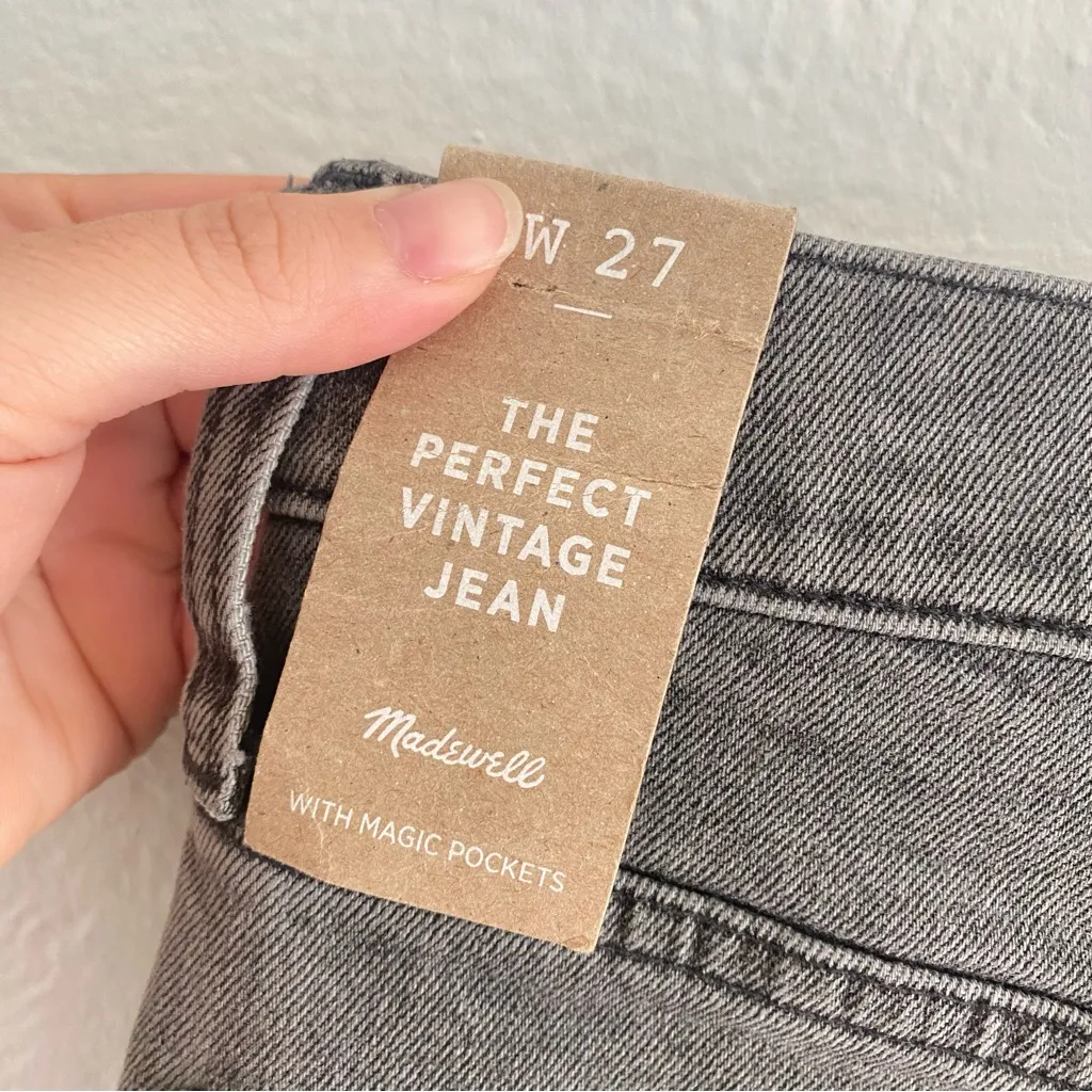 Madewell Gray Straight Leg Jeans‎ the perfect vintage jean - Image 5