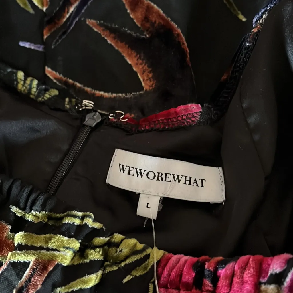 NWOT Weworewhat X Revolve Dresses Weworewhat Cut Out Flocked Velvet Dress - Image 11