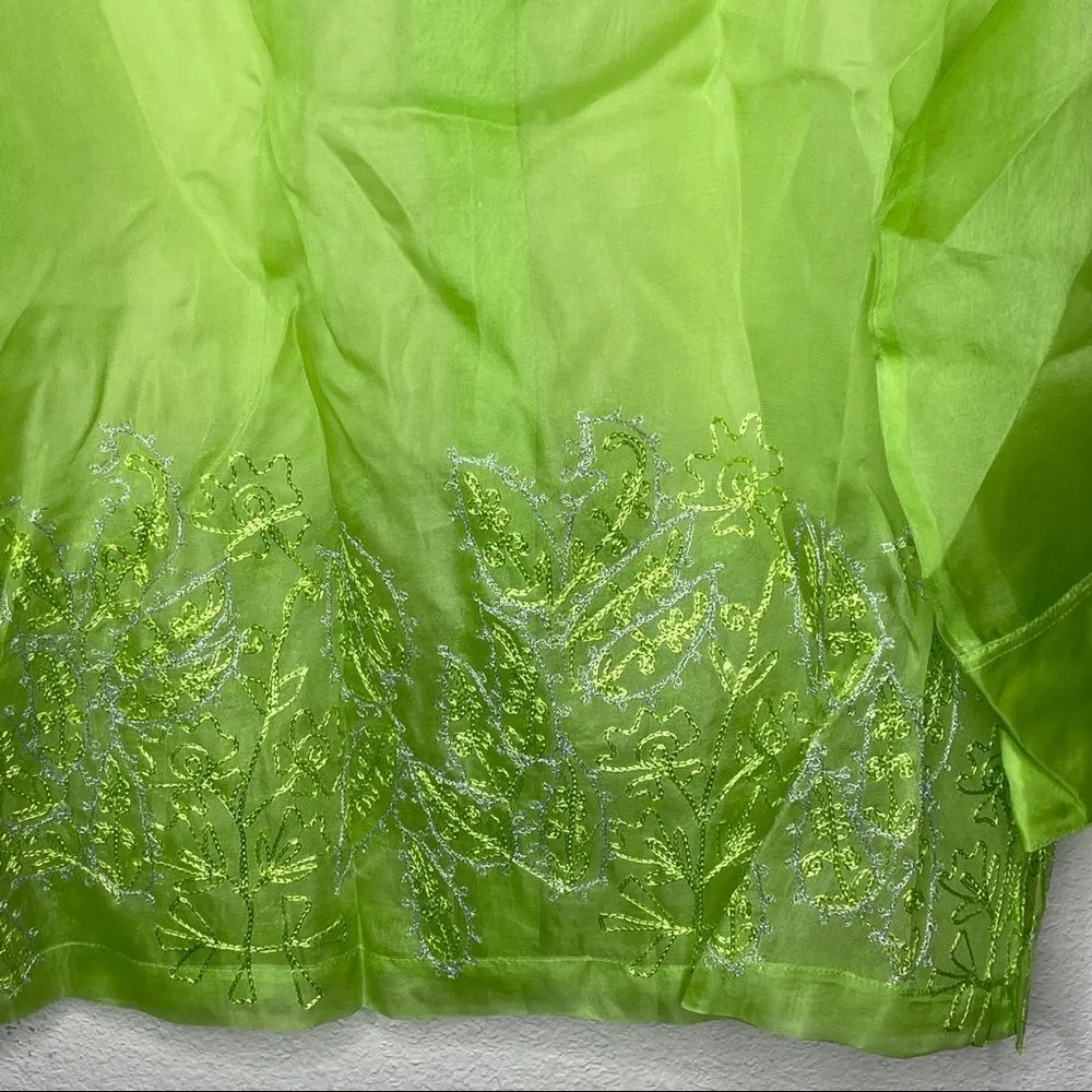 Vintage Stonebridge Signature Silk Organza Sheer Top Size L - Image 5