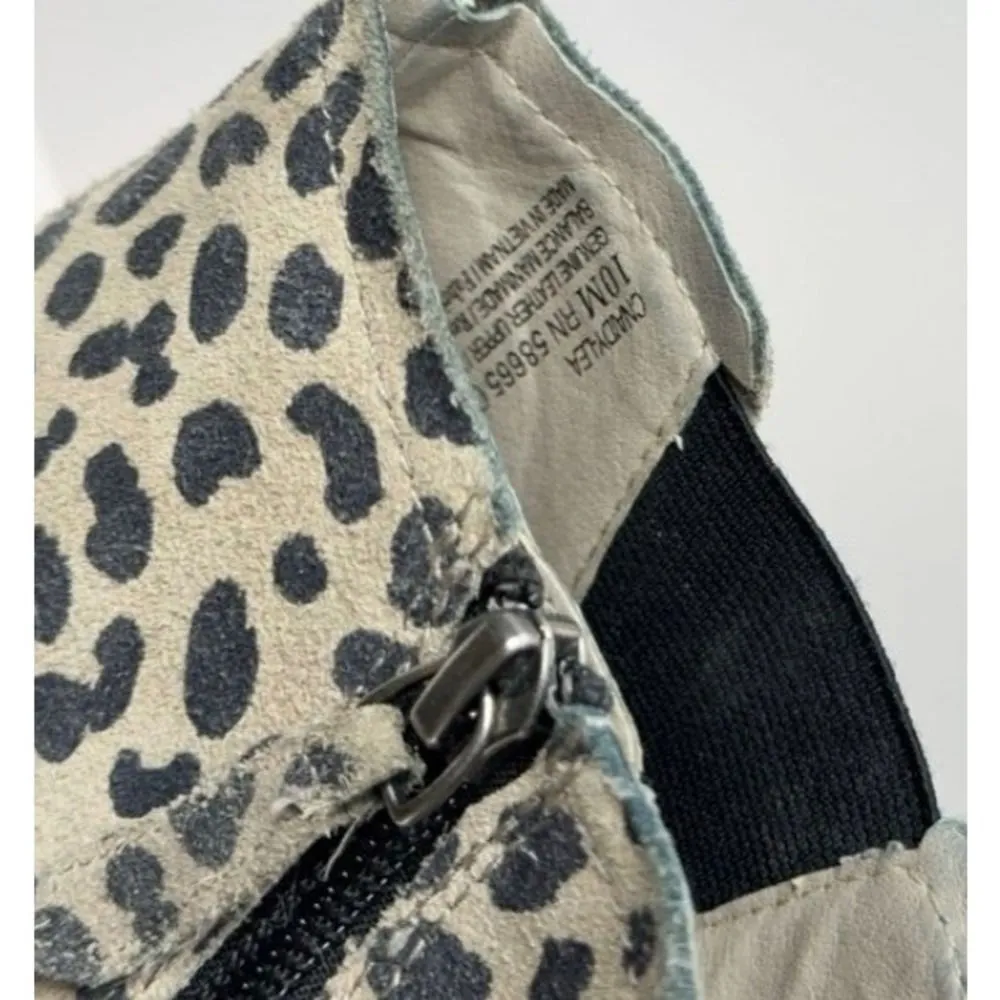 Caslon Leopard Print Suede Leather Ankle Booties Wedge Sneakers Casual Size 10 - Image 7