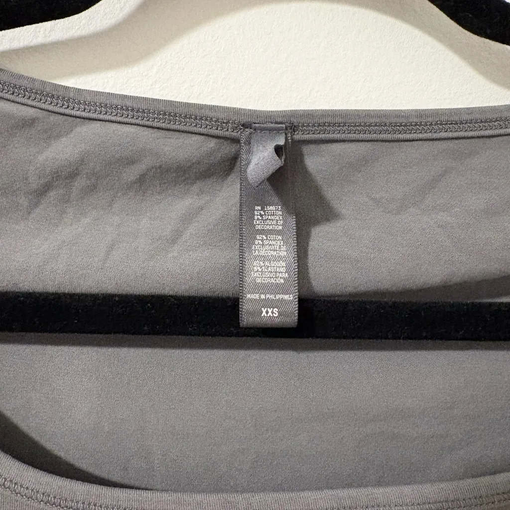 SKIMS Smooth Layers Square Neck Top XXS Gray - Image 2