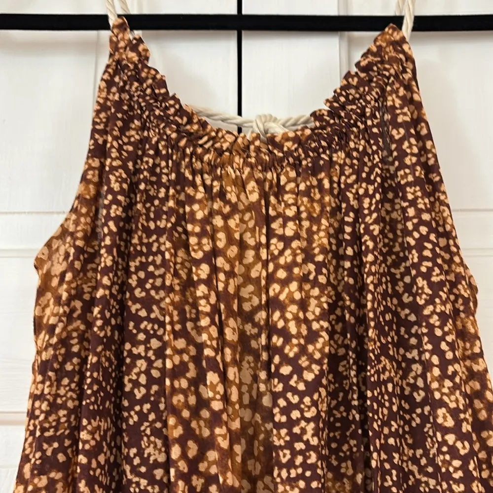 Ulla Johnson Cari Coverup Animal Print Size Small Lynx Leopard Print Tassel Vaca - Image 6