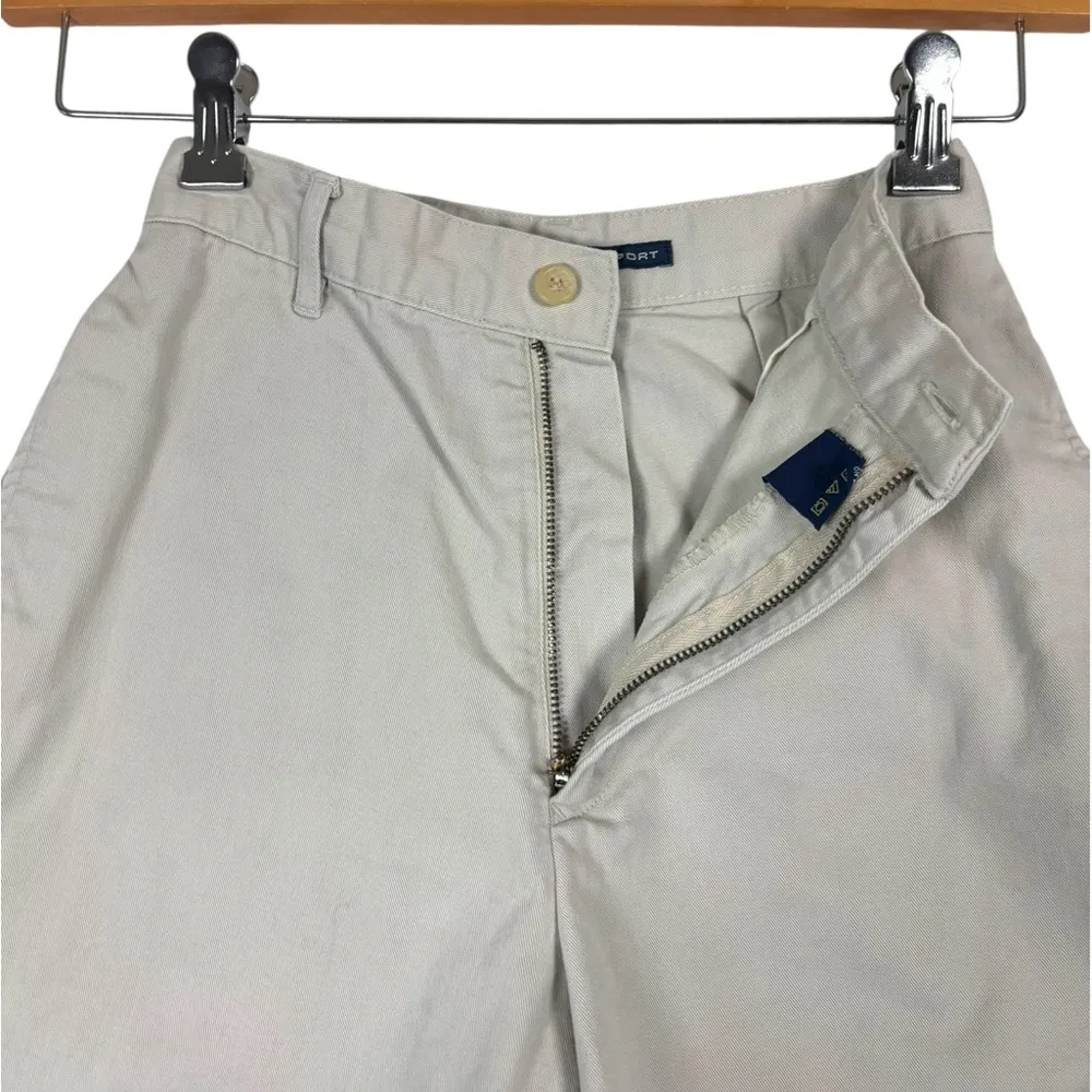 Vintage Ralph Lauren Sport Chino Khaki Baggy High Rise Shorts Women’s Sz 2 Prep - Image 3