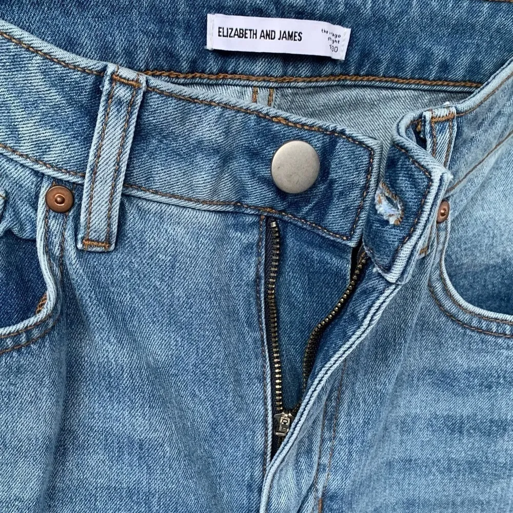 Elizabeth and James The Vintage Straight Jeans Size 10/30 | Blue High Rise Denim - Image 4