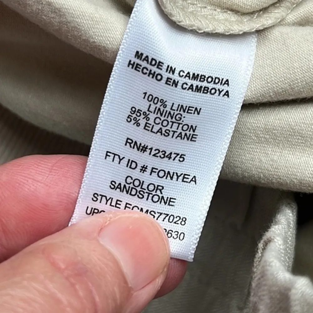 Linen Skort Sandstone Beige Size XXL - Image 13