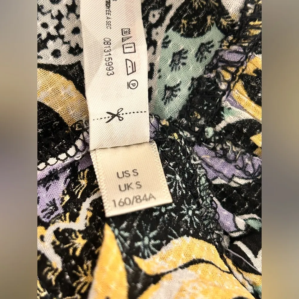 Free People Black and White Spaghetti Strap Mini Sundress - Image 5