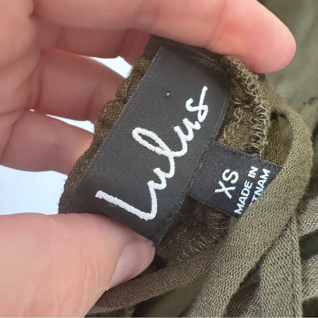 Lulus Green Strappy Halter Maxi Dress Womens XS Summer Beachy Casual Long - Image 8