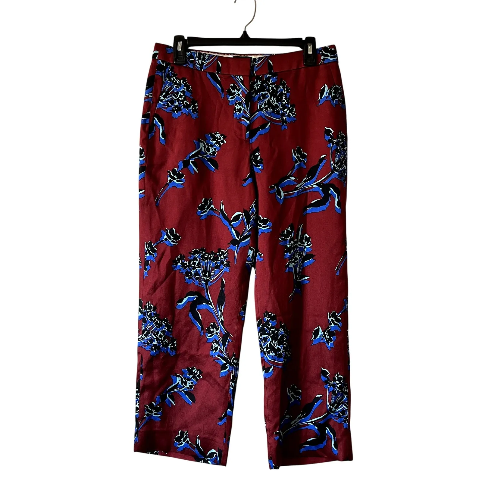 NEW J.CREW COLLECTION Size 6 silk wool floral pants - Image 3