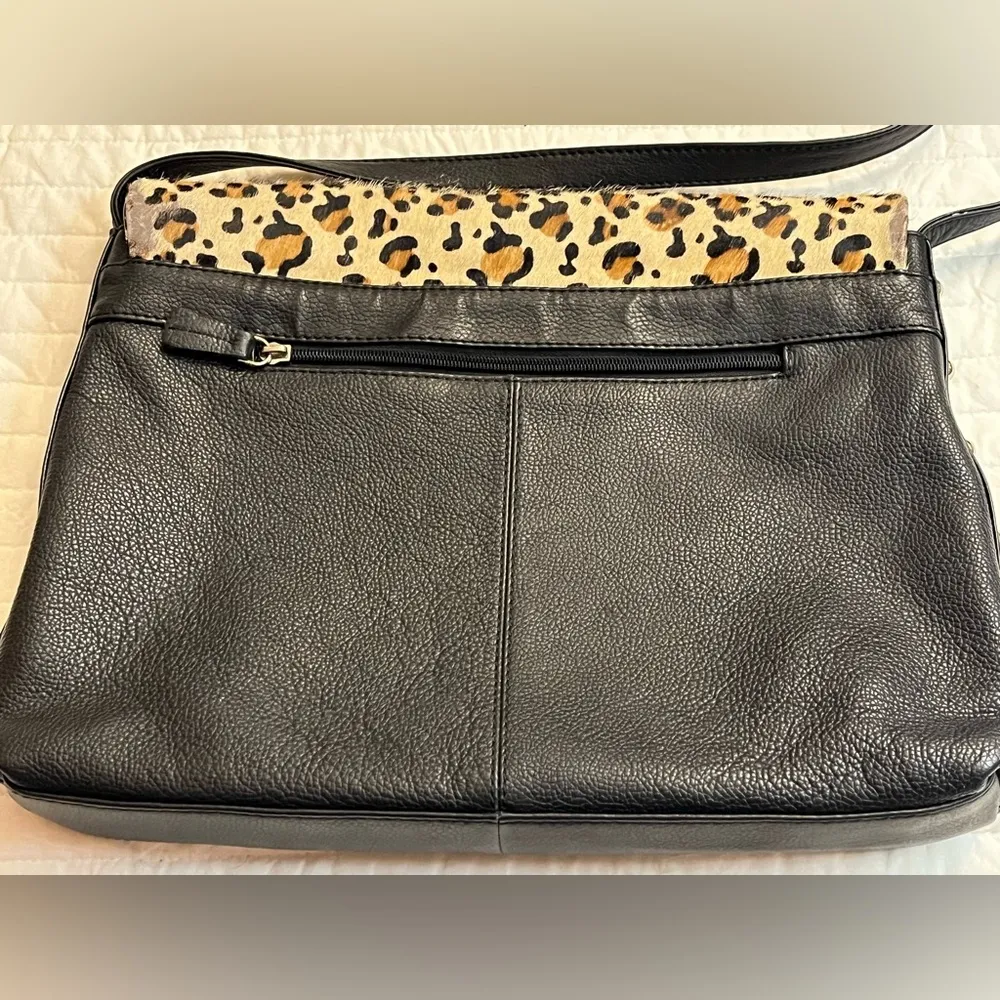 Supresa black and leopard leather handbag Brown - Image 8