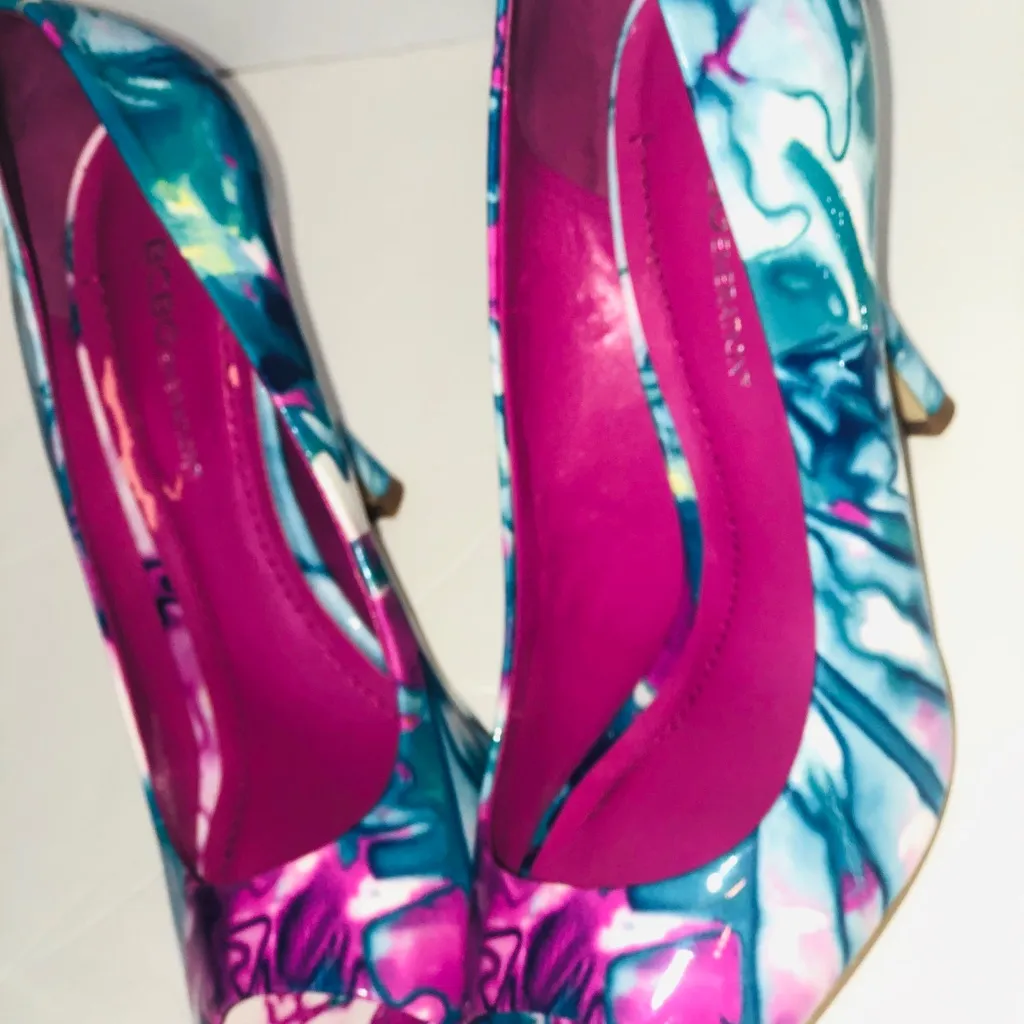 BCBGeneration Ariel Blue & Pink Tie Dye Heels - Image 4