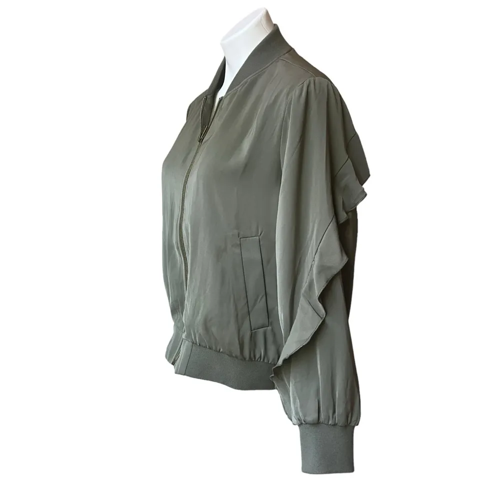 Nolan Ruffled Bomber Jacket, Sz S - Image 10