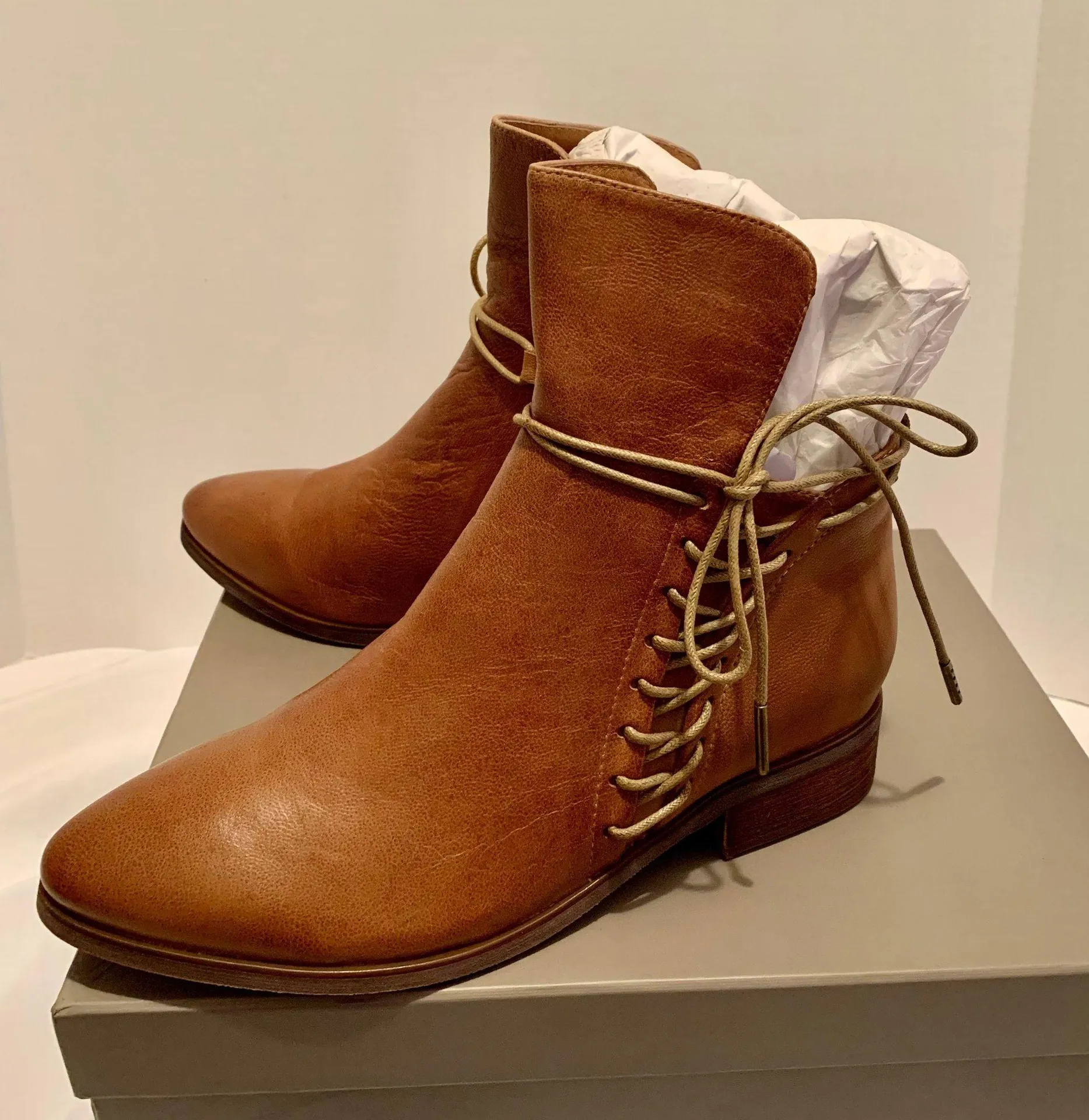 Antelope Leather Booties Brown Size 6.5 - Image 2