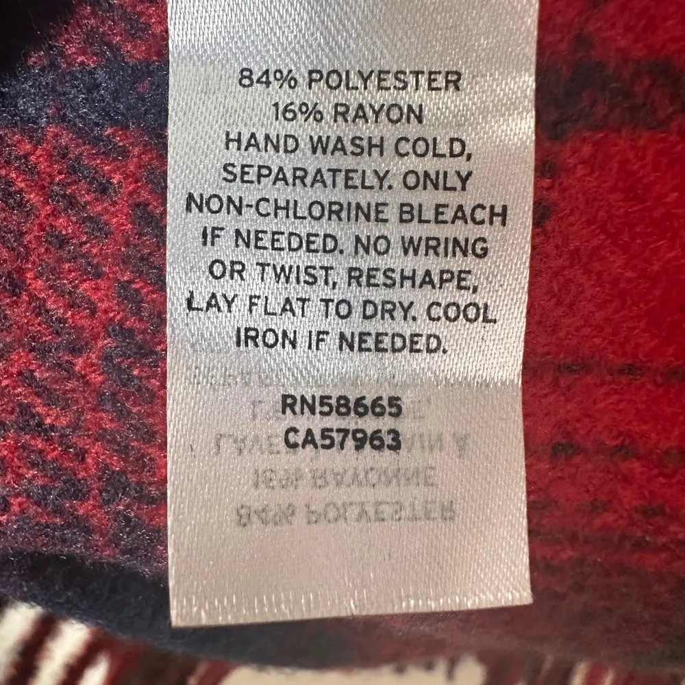 Treasure & bond fringe plaid blanket wrap Shawl poncho one size NWT - Image 10