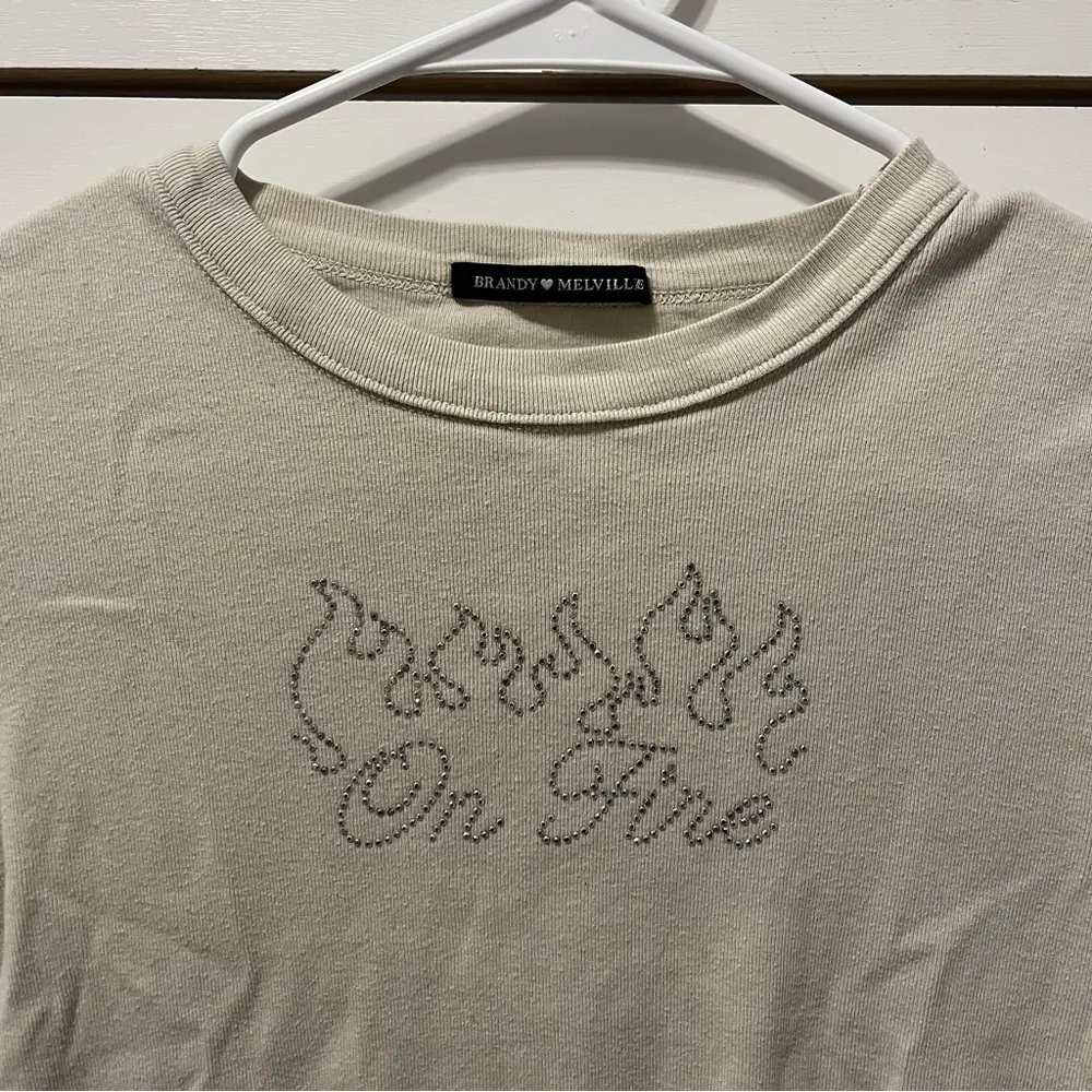 Brandy Melville On Fire Gem Tee - Image 3