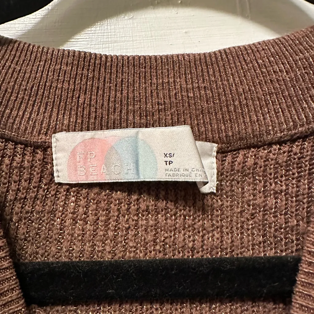 Free‎ People Beach Brown Malibu Sweater - Image 4