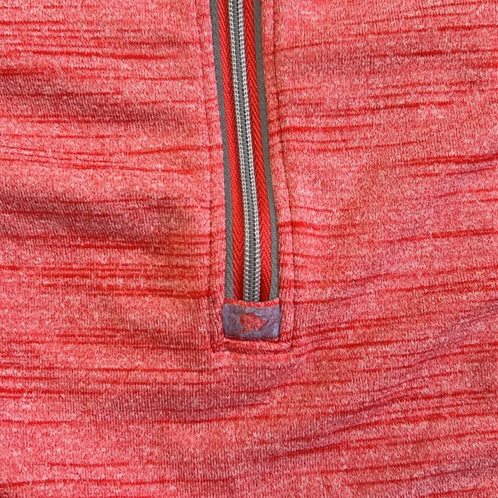 Athleta Quarter Zip Long Sleeve Top Sz.XS EUC Orange - Image 7