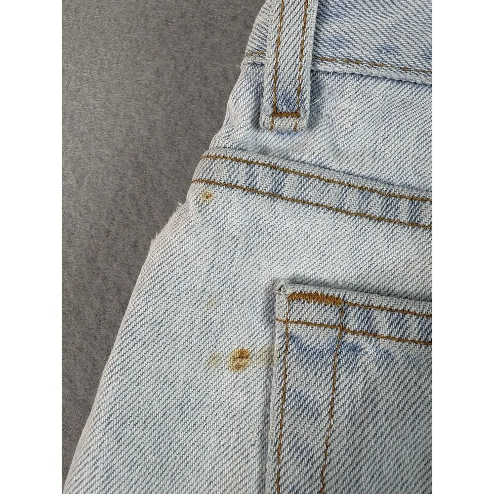 Vtg Levis 577 Jeans Womens 12 M Blue Light Wash Low Rise Loose Fit Y2K 32x30 * - Image 13