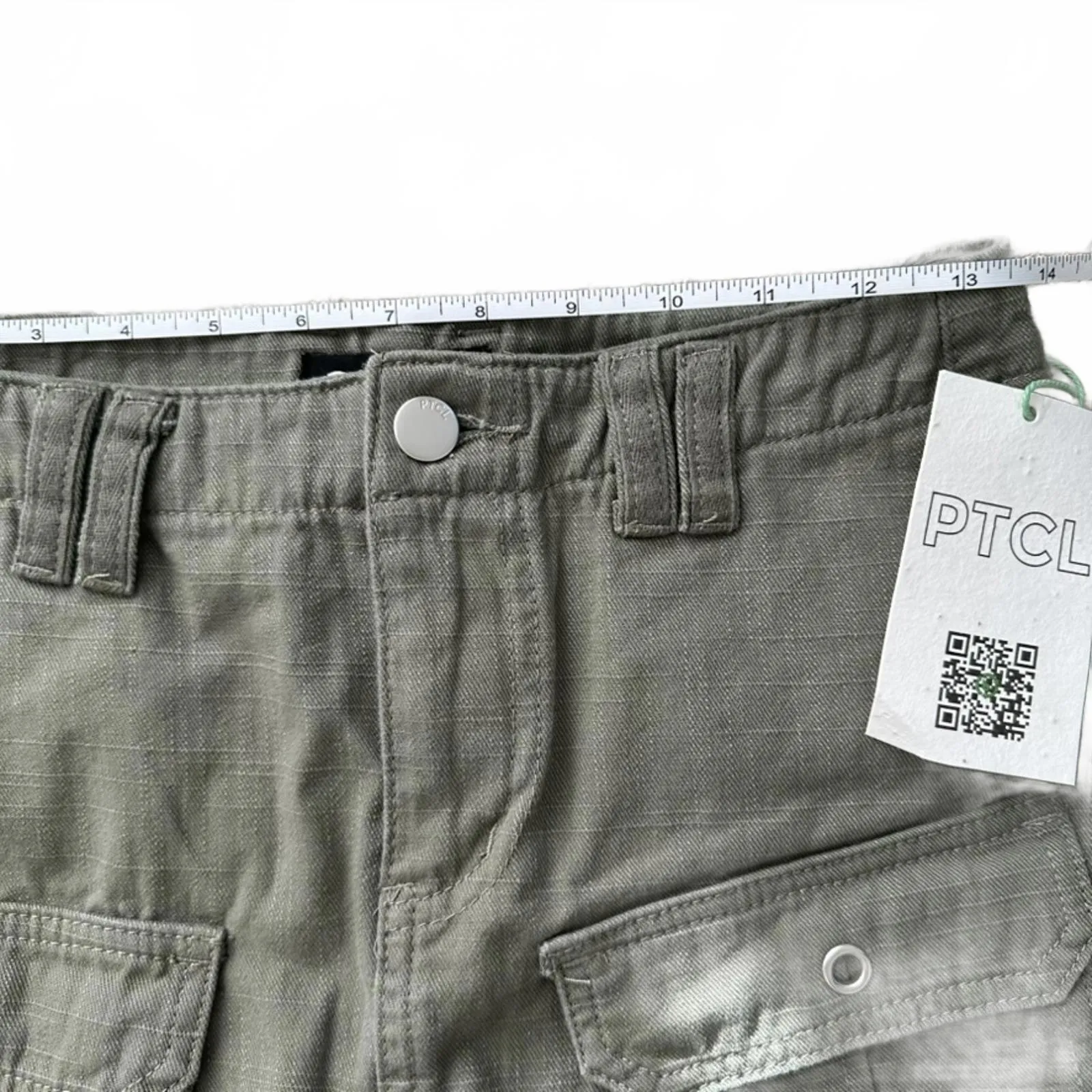 PTCL Cargo Pocket Mini Skort Olive Green Summer Casual Party Festival Size 26 - Image 4
