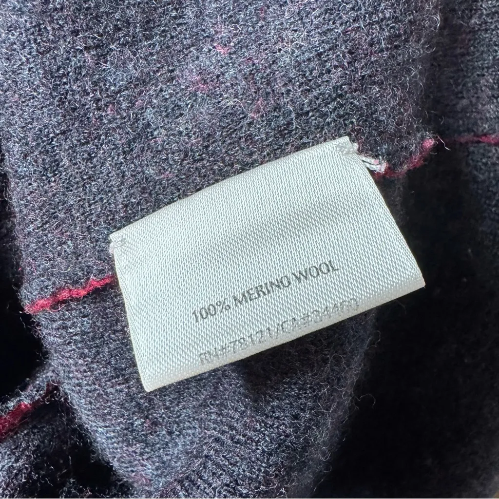 Eileen Fisher 100% Merino Wool Button Front Sweater Blazer Jacket Red XL - Image 7