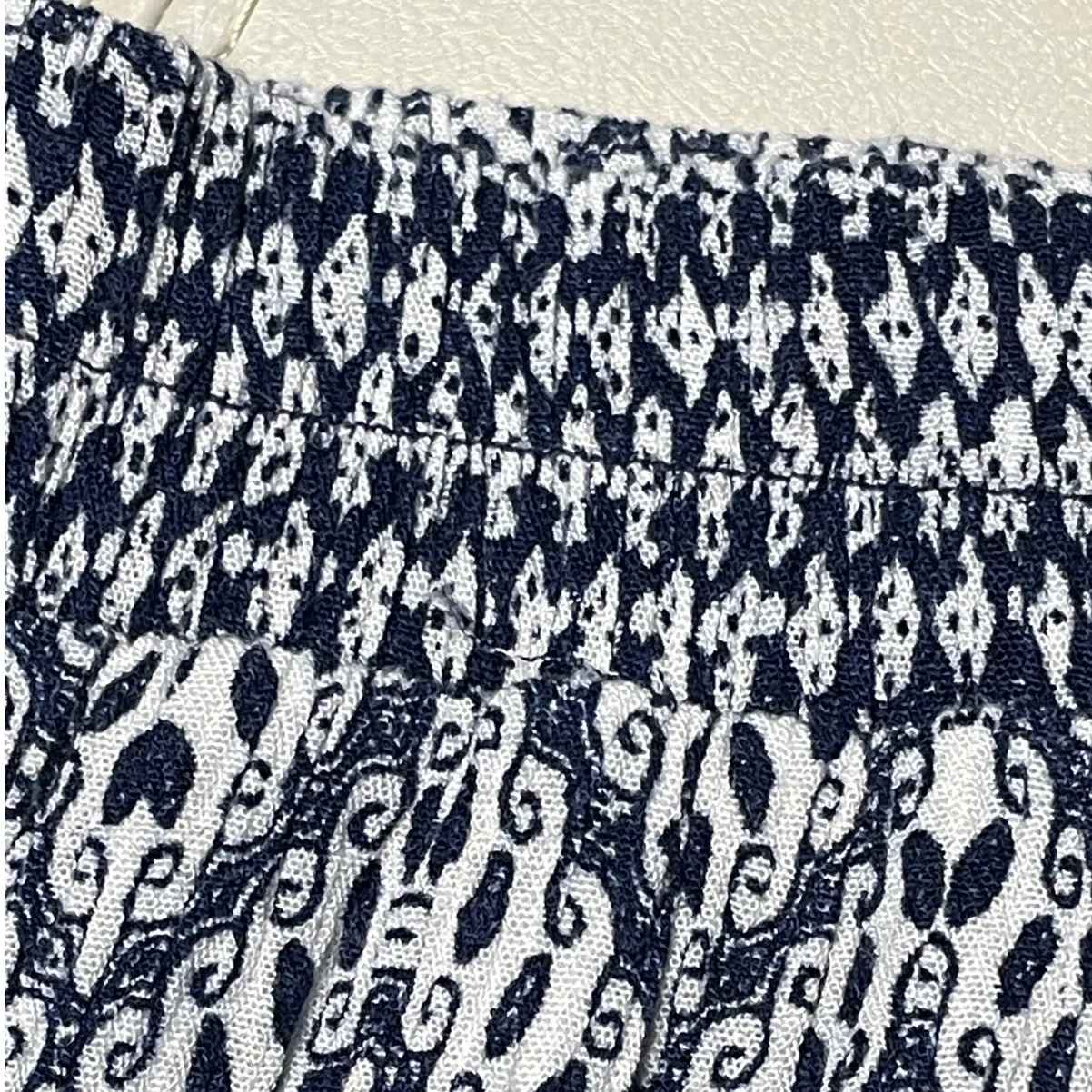 Alya Blue Geo-print Striped Column Skirt size Medium - Image 6