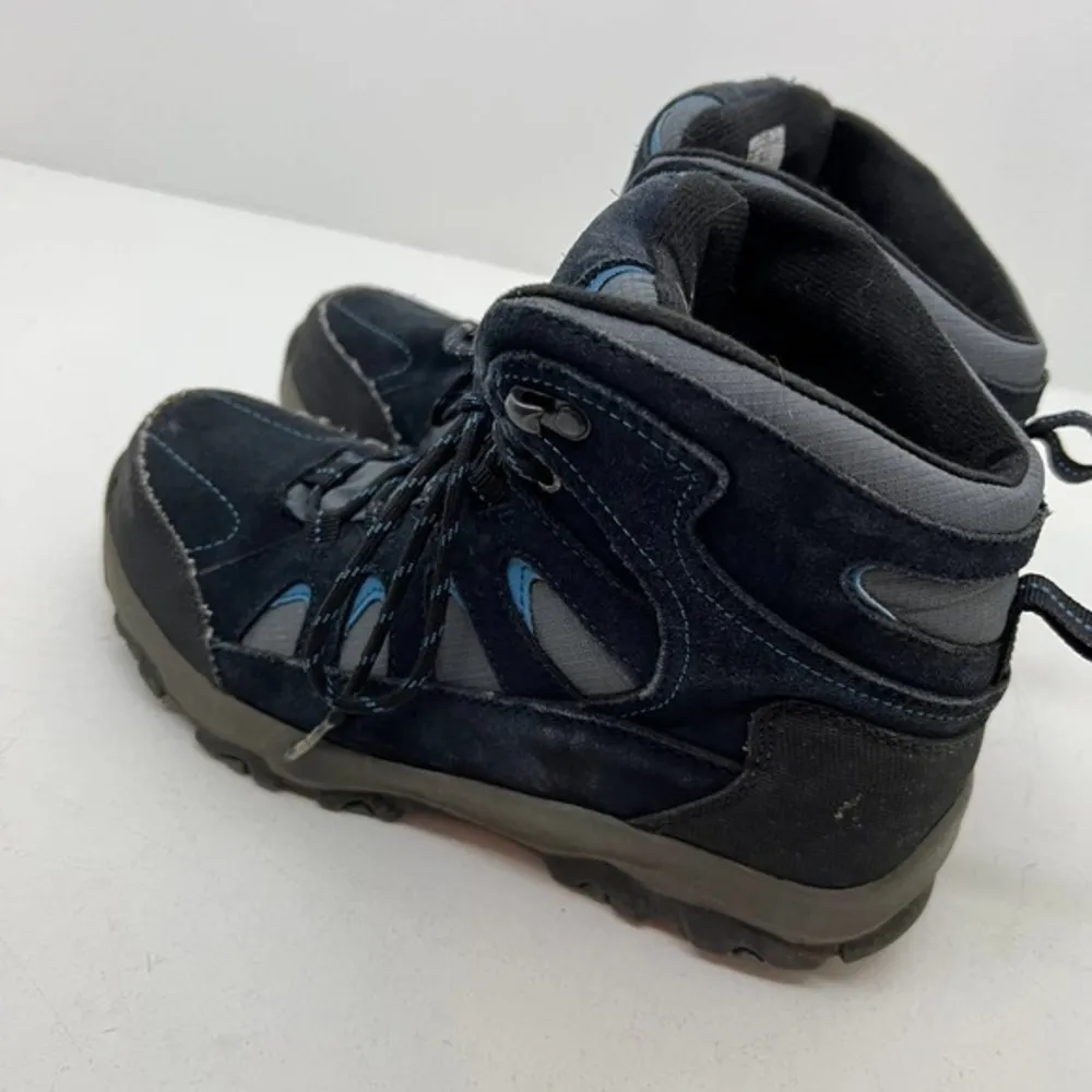 Lands End Womens Navy blue Hiking Walking Mud Boots lace up cushioned size 7.5 - Image 3