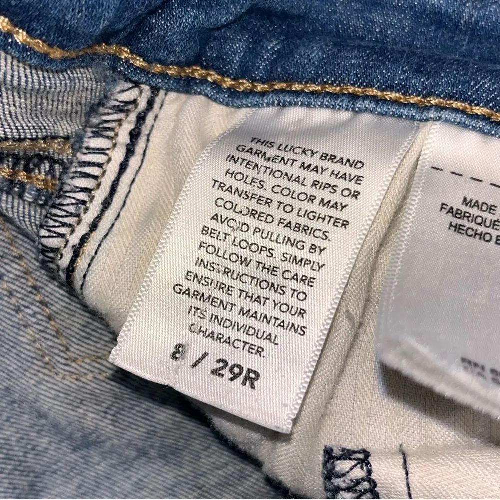 Lucky Brand Ava Mid Rise Skinny Hollis Dest Chewed Hem Jeans size 8/29 - Image 13