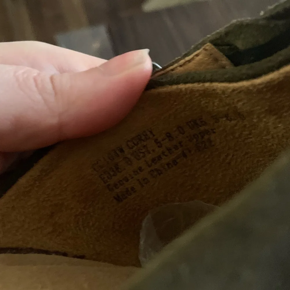 Aetrex Corey Clog olive leather memory foam boho casual comfort spring $160 Green Size undefined - Image 4