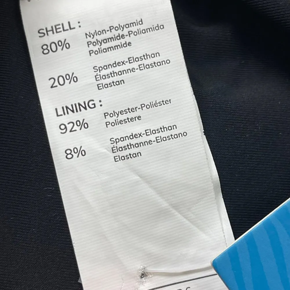 Cupshe Timeless Black Ruched One-Piece Swimsuit Womens Size XL Cut Out Front NEW - Image 7