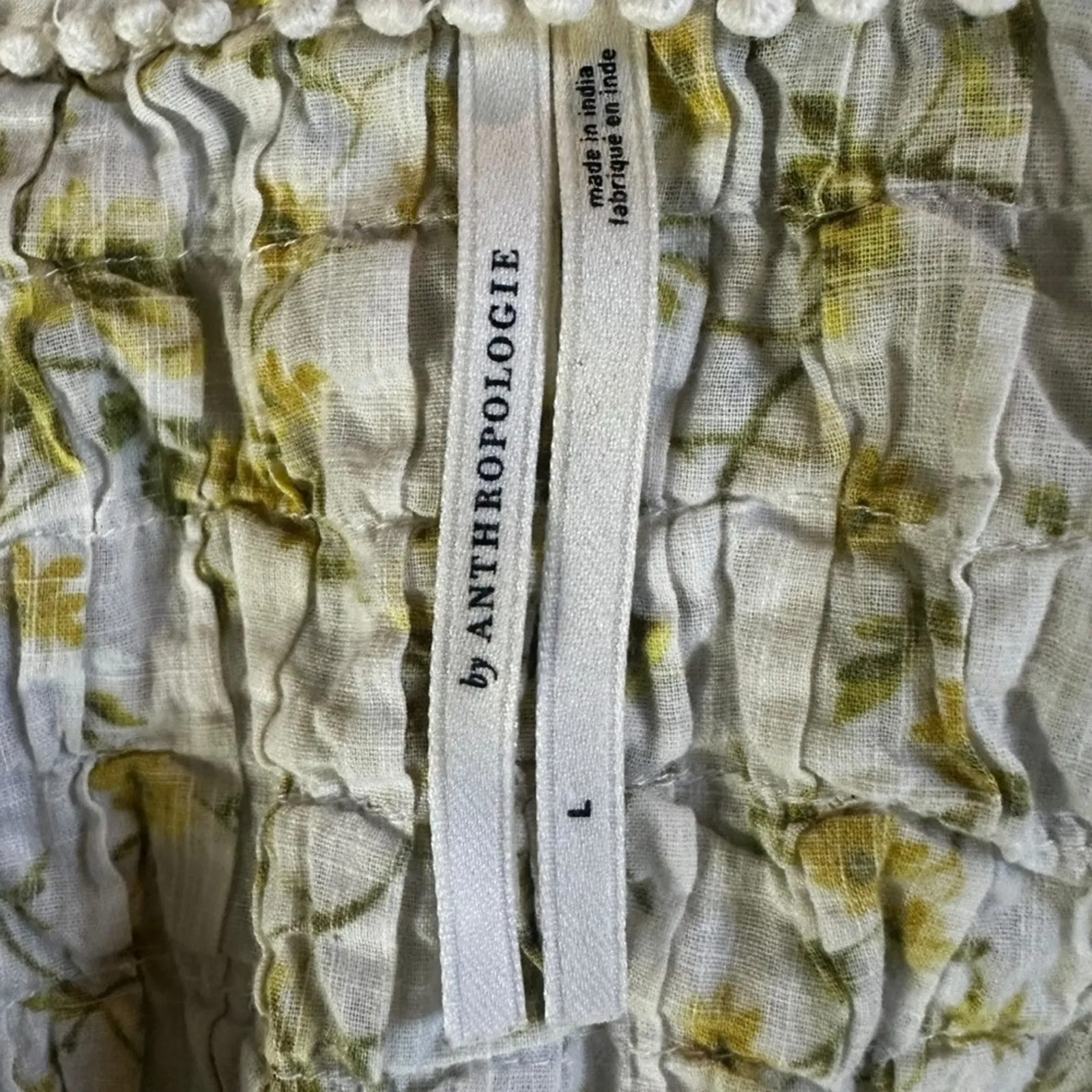 Anthropologie Ethereal Dainty Ditsy Floral Victorian Lace Blouse Large Cottage - Image 13