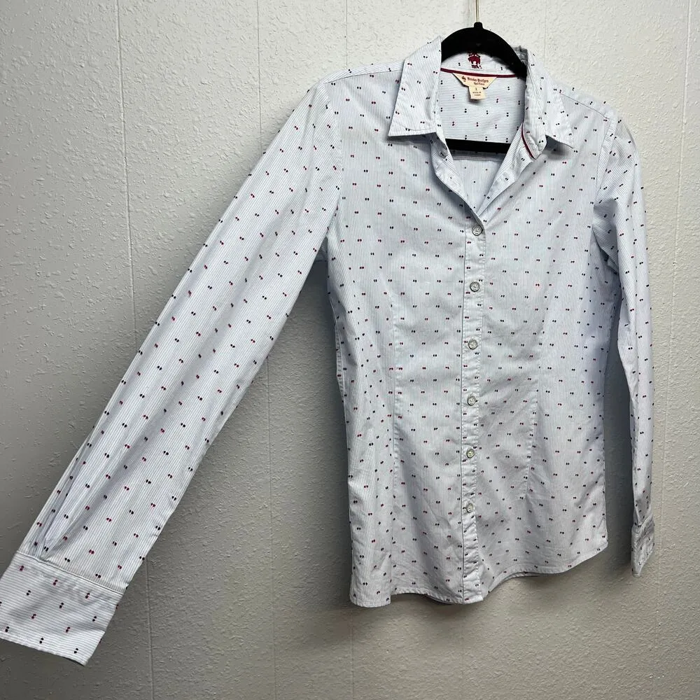 Brooks Brothers Dotted Fabric Shirt 2 Office Career Formal Quiet Luxury Capsule - Image 5