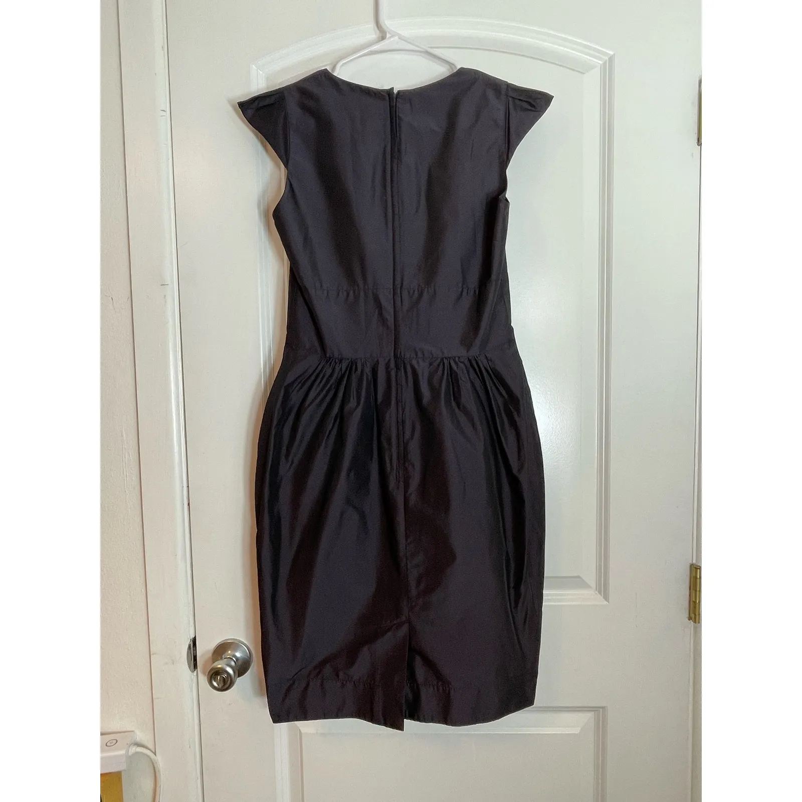 Cue Australia Cocktail Dress US Size Small Black Matte Satin Whimsygoth Formal - Image 5