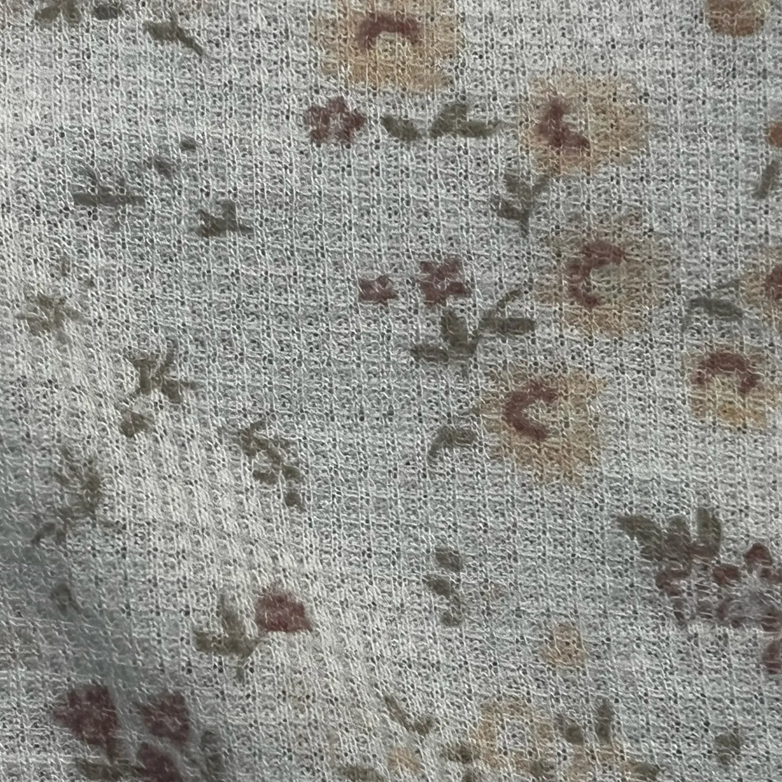 American Eagle Floral Ribbed Baby Tee Womens M Sheer Lightweight Y2K Cottagecore - Image 3