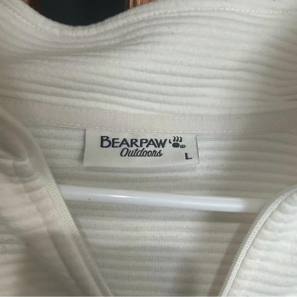 BearPaw Cream Quarter-Zip Pullover - Image 3