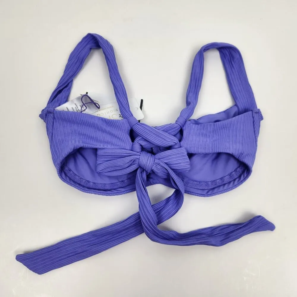L*Space Camellia Bikini Top in Amethyst Purple Size Small NWT Adjustable - Image 2