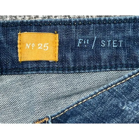 Pilcro Anthropologie Low-Rise Jean Shorts Sz 0/25" Blue Y2K Stretch Denim‎ Jorts - Image 5