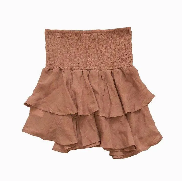 SheIn Ruffle Tan Skirt - Image 2