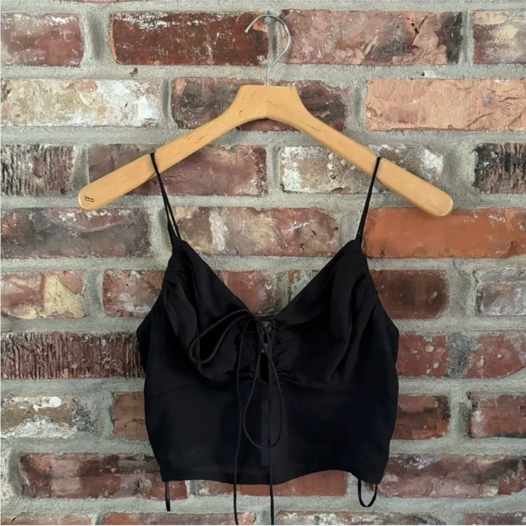 Abercrombie Black Mesh Crop Tank Top NWT, S - Image 2