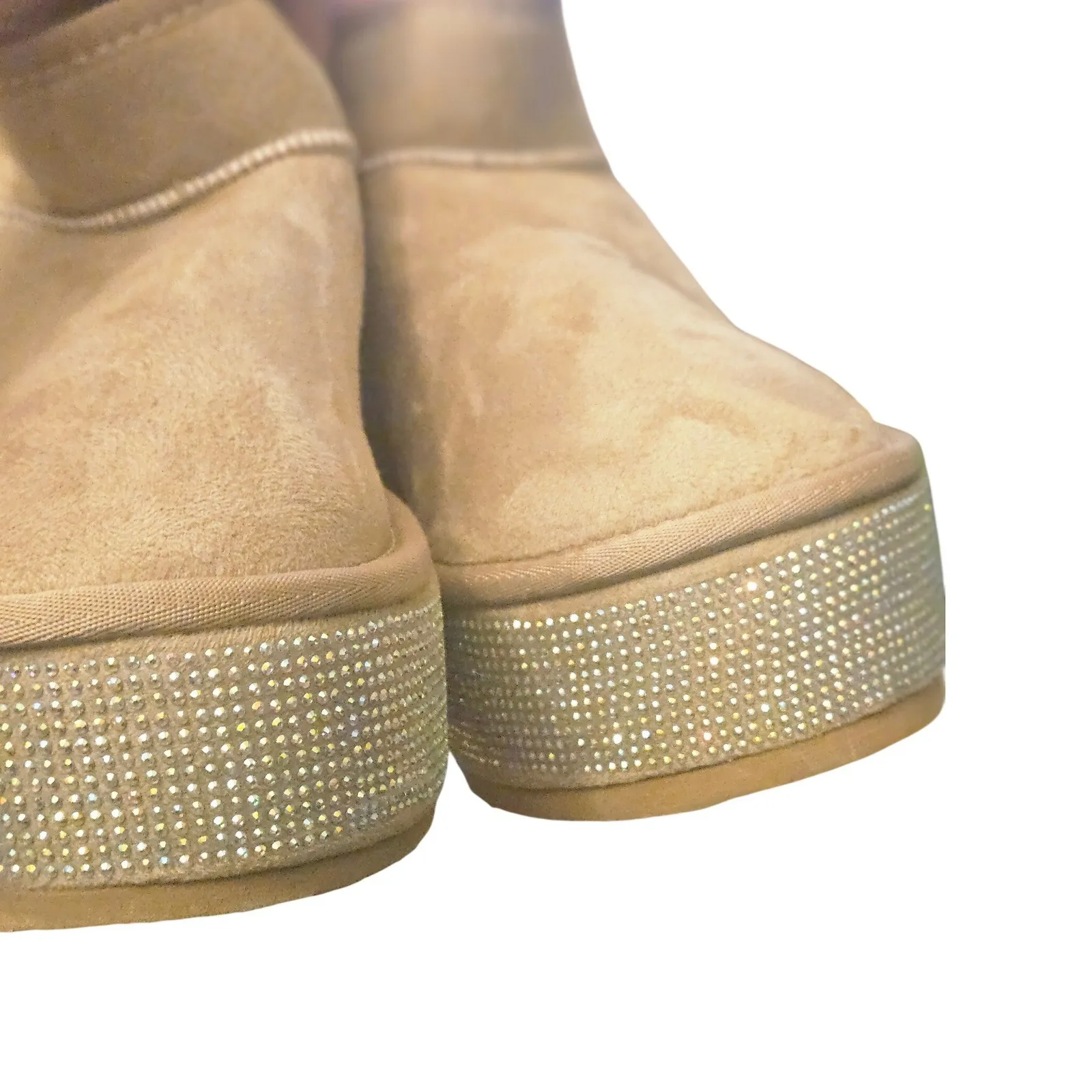 Cape Robbin Rhinestone Platform Mini Boots (Women's 8.5) - Image 4