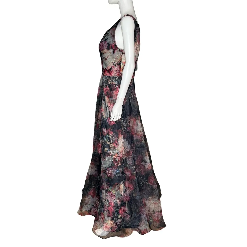 Rene Ruiz Collection V Neck Printed Organza A - Image 3