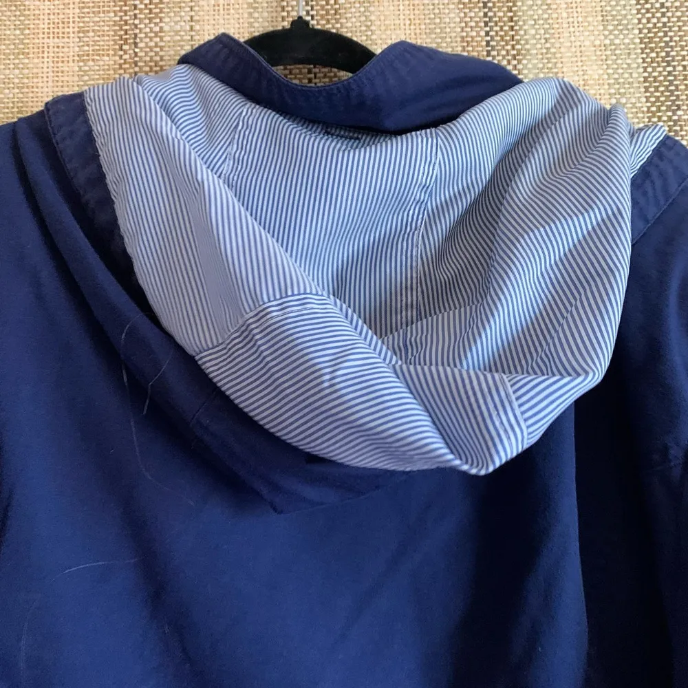 Mackintosh New England Lightweight Jacket Coat Blue Women Size 2XL Striped - Image 4